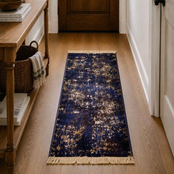 Cotton Carpet 2*6 Ft || Dark Blue Colour || Saras Aajeevika