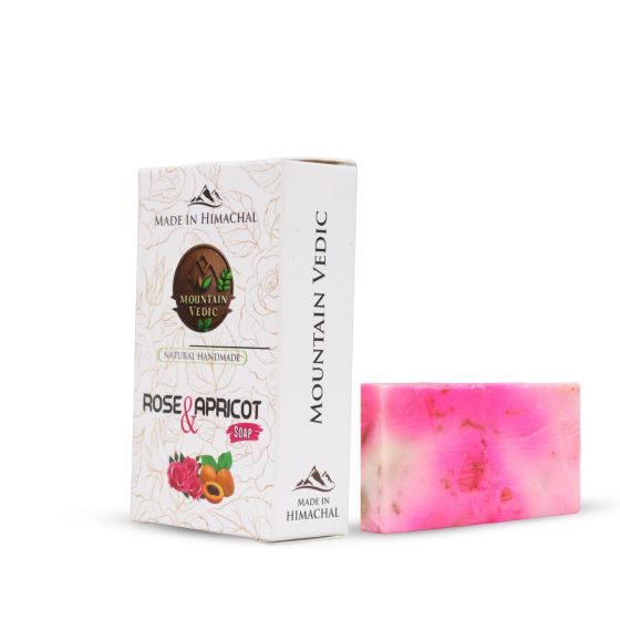 Mountain Vedic Rose & Apricot Handmade Soap 100GM || Saras Aajeevika