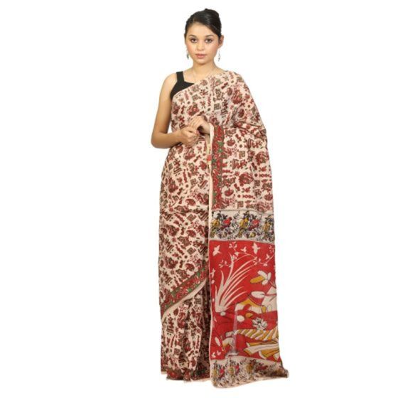 Saree Silk Kalamkari Multicolour