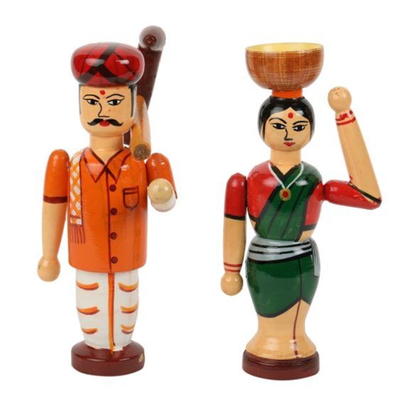 Kisan Set Orange | Toy for Kids | Handmade Toys | Wooden Toys | Home Decor