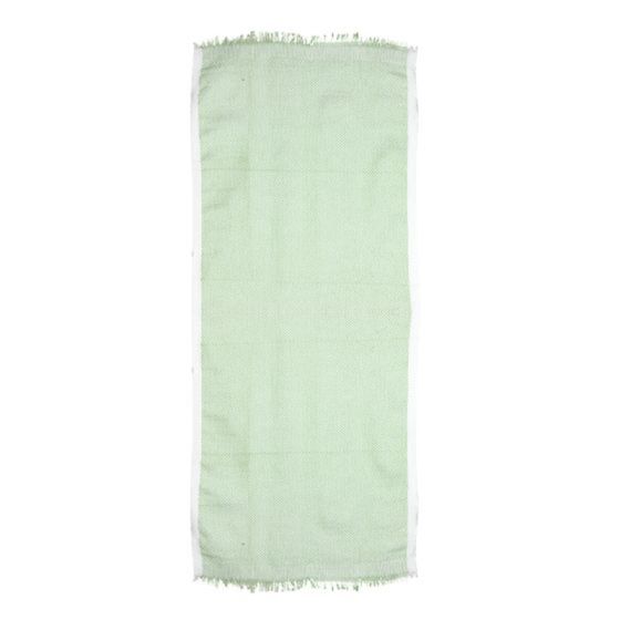 SARAS Aajeevika, Handwoven | Bathing Towel | SHG Product | Uttar Pradesh | Quick absorption | Faster Drying | Green & White