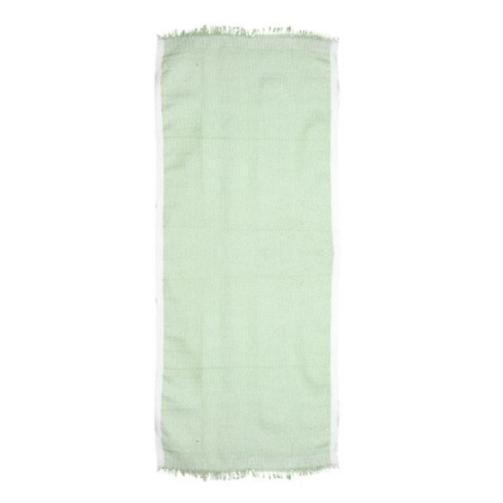 SARAS Aajeevika, Handwoven | Bathing Towel | SHG Product | Uttar Pradesh | Quick absorption | Faster Drying | Green & White