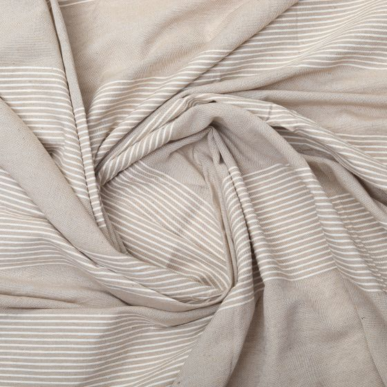 Bedspread Cotton White Line 90x60 (Single Bed Sheet without Pillow Cover)