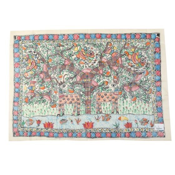 Painting Madhubani Full 22X30" Silk