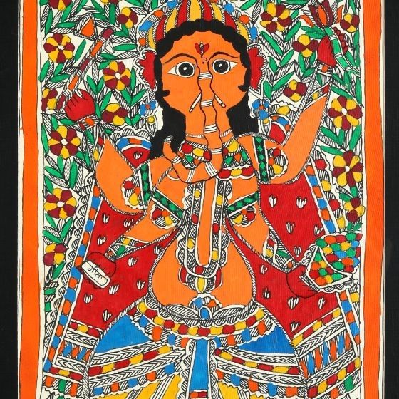 Saras Aajeevika 4 Madhubani Framed Paintings 18/15 fine work