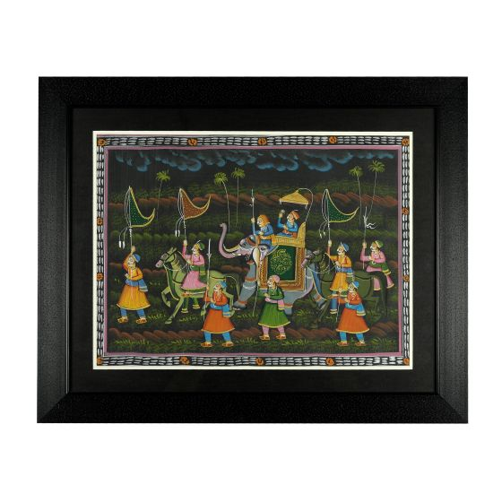 Miniature Painting Procession Cotton