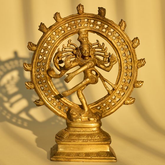 Brass Lord Nataraj Idol 8 inch || Saras Aajeevika