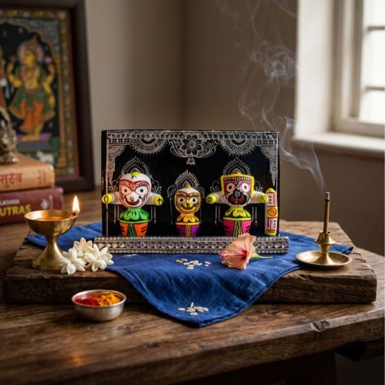 Jagannath Balabhadra Subhadra Idol Set || 7.5 inch || Multi Colour || Saras Aajeevika