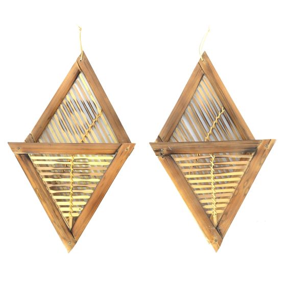 Bamboo Wall Hanging 12" (Set of 2 ) || Handicrafts Décor || Saras Aajeevika 