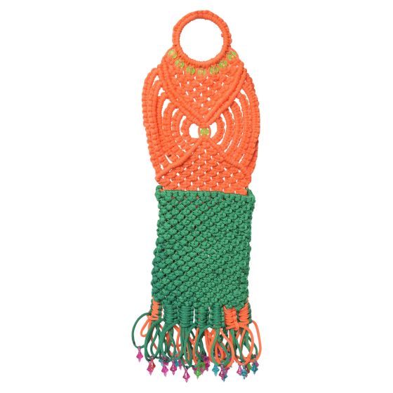 Macrame Mobile Hanger Orange & Green || Saras Aajeevika