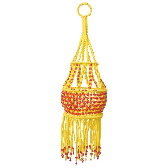 Macrame Light Jhumar Yellow & Red  || Saras Aajeevika