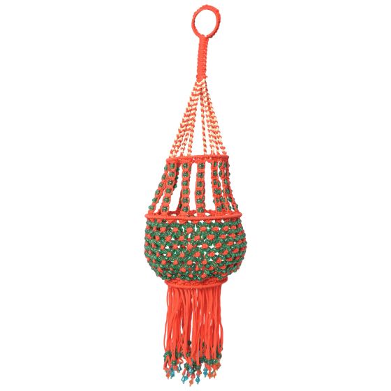 Macrame Light Jhumar Orange & Green  || Saras Aajeevika