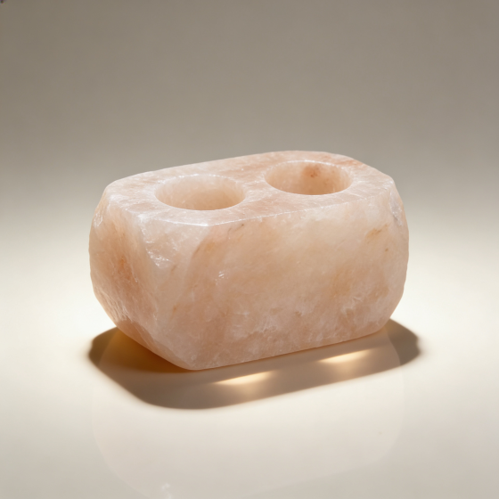 Handcrafted | Himalayan Rock Salt Stand | SHG Product | Punjab | Rock Salt Stand | Double Hole Design