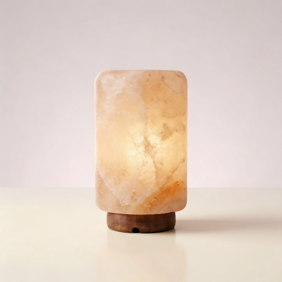 SARAS Aajeevika, Handcrafted | Himalayan Rock Salt Lamp | SHG Product | Punjab | Rock Salt Lamp | Cylinder Shape Lamp