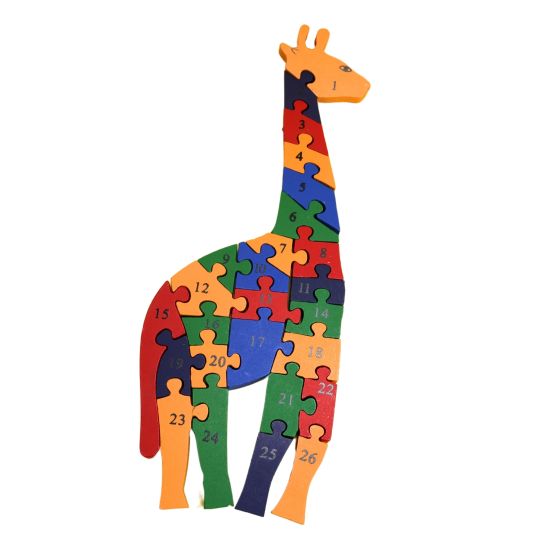 Wooden Puzzle Giraffe || Multicolour || Saras Aajeevika
