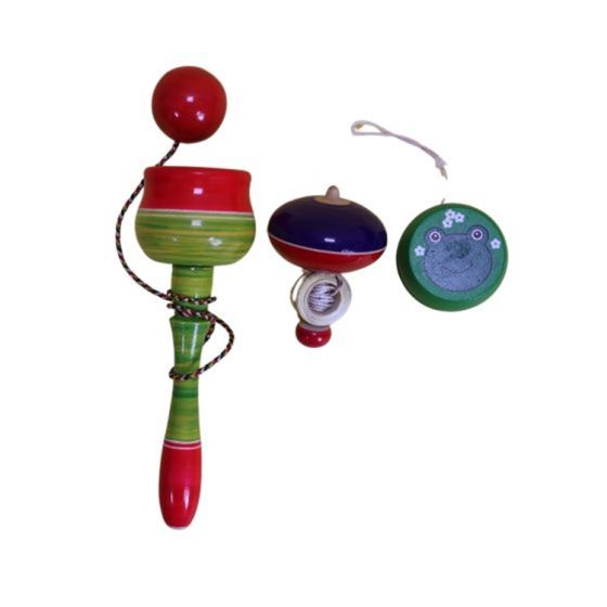 Wooden Lattu ,Cup & Ball , YoYo Toys Combo | Toy for Kids | Handmade Toys | Set of 4