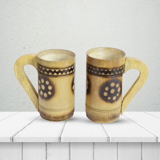 Bamboo Tea /Coffee /Beer Mug (Set of 2) 500ml each || Saras Aajeevika