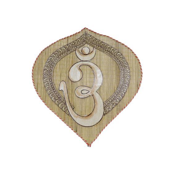 Bamboo Paan Shape Wall Hanging - Om || Saras Aajeevika