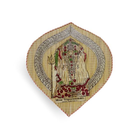 Bamboo Paan Shape Wall Hanging - Maa Tripureswari || Saras Aajeevika