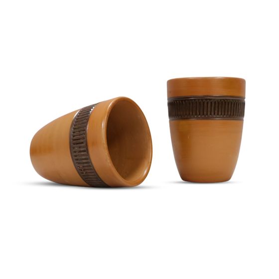 Terracotta Glass Set 300ml || Set of 2 || Saras Aajeevika