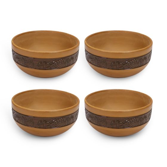 Terracotta Bowl Set 350ml || Set of 4 || Saras Aajeevika