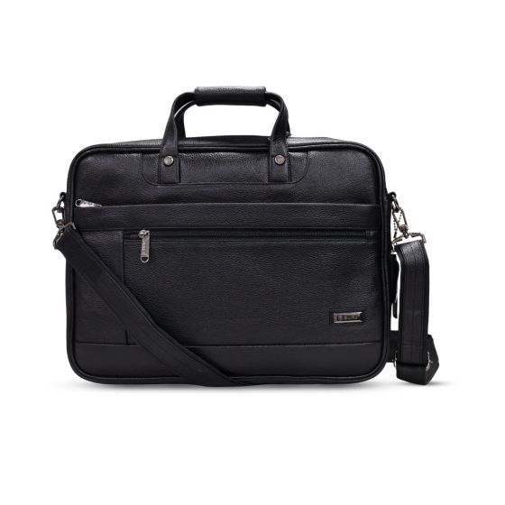 Pure Leather Laptop Bag || Black Colour || Saras Aajeevika