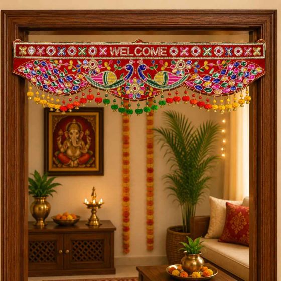 Kachchh Mor Design || Red Toran || Welcome 3ft || Saras Aajeevika
