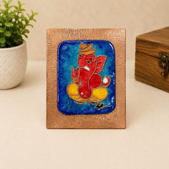 Copper Ganesha Meenakari || 5*4 inch || Saras Aajeevika