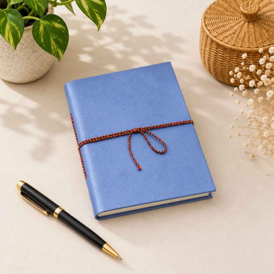 Handmade Paper Diary Plain Bahi || Size 8x6 || Blue Colour || Saras Aajeevika