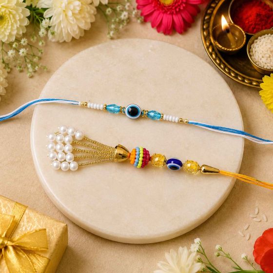 Family Rakhi Set (Lumba+1 Brother + 1 Kid) || Set of 3 || Saras Aajeevika