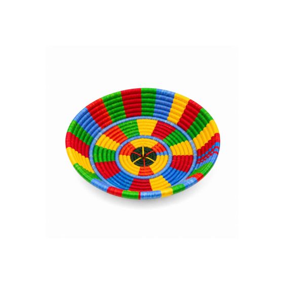 Handcrafted Plastic-Wrapped Grass Basket || Size 14 inch || Saras Aajeevika