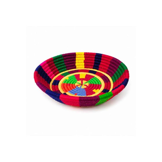 Handcrafted Wool-Wrapped Grass Basket || Size 11.5 inch || Saras Aajeevika