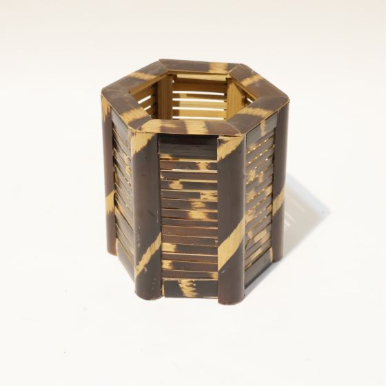 Bamboo Pen Stand || Dark Brown || Saras Aajeevika