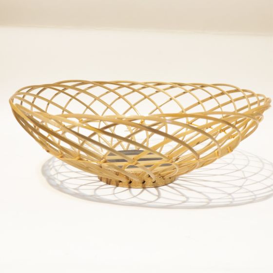 Bamboo Flower Or Fruits Basket Small || Brown || Saras Aajeevika