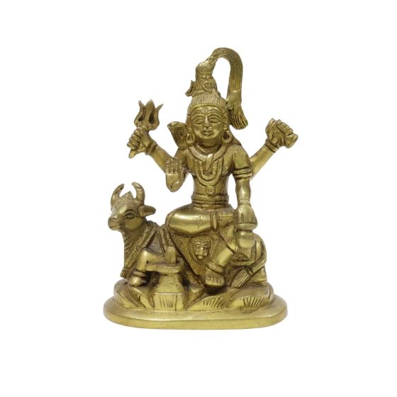 Shiva Sitting On Nandi Brass Metal || Decorative Item for Home || Saras Aajeevika