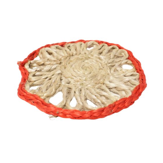 Jute Table Mat Small || Brown Red || Saras Aajeevika
