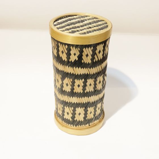 Cane Pen Stand Multicolour Natural || Brown Black || Saras Aajeevika