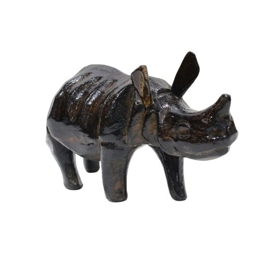 Bamboo Rhino Figure || Dark Brown || Saras Aajeevika