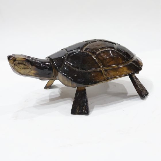 Tortoise Bamboo Figure || Dark brown || Saras Aajeevika 