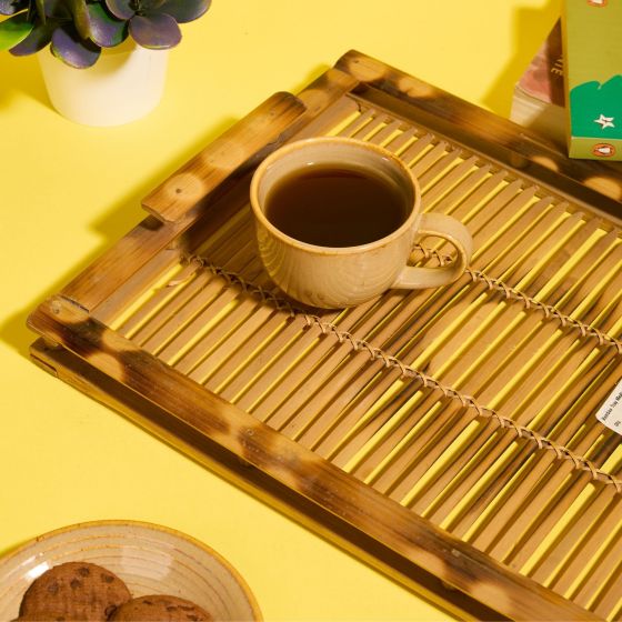  Bamboo Tray Medium Wooden 14×11 Inch
