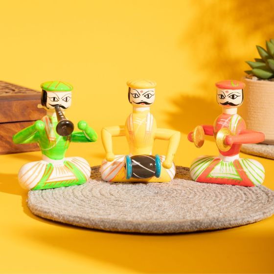 Band Set Of 3 Orange | Toy for Kids | Handmade Toys | Wooden Toys