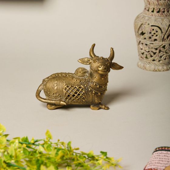 Dhokra Art Brass Nandi Decorative || Saras Aajeevika