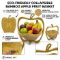 Bamboo Apple-Shaped Fruit Basket 12 inch || Saras Aajeevika