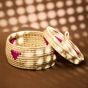 Munj Grass Chapati Box with Red Flower Design 8 Inch || Saras Aajeevika