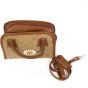 Handmade Bamboo Ladies Hand Bag || Natural Brown Color || Flower Design on It || Saras Aajeevika