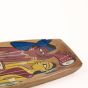 Kalighat Trable Painting Wooden Tray 12*7" || Saras Aajeevika