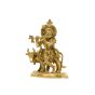 Brass Krishna with Cow idol 8 inch || Saras Aajeevika