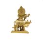 Brass Krishna with Cow idol 8 inch || Saras Aajeevika