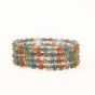 Beads Bangles || Blue, Orange and Silver Color || Set of 4 || Saras Aajeevika