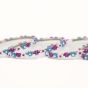 Beads Bangles || White, Blue and Purple Color || Set of 4 || Saras Aajeevika